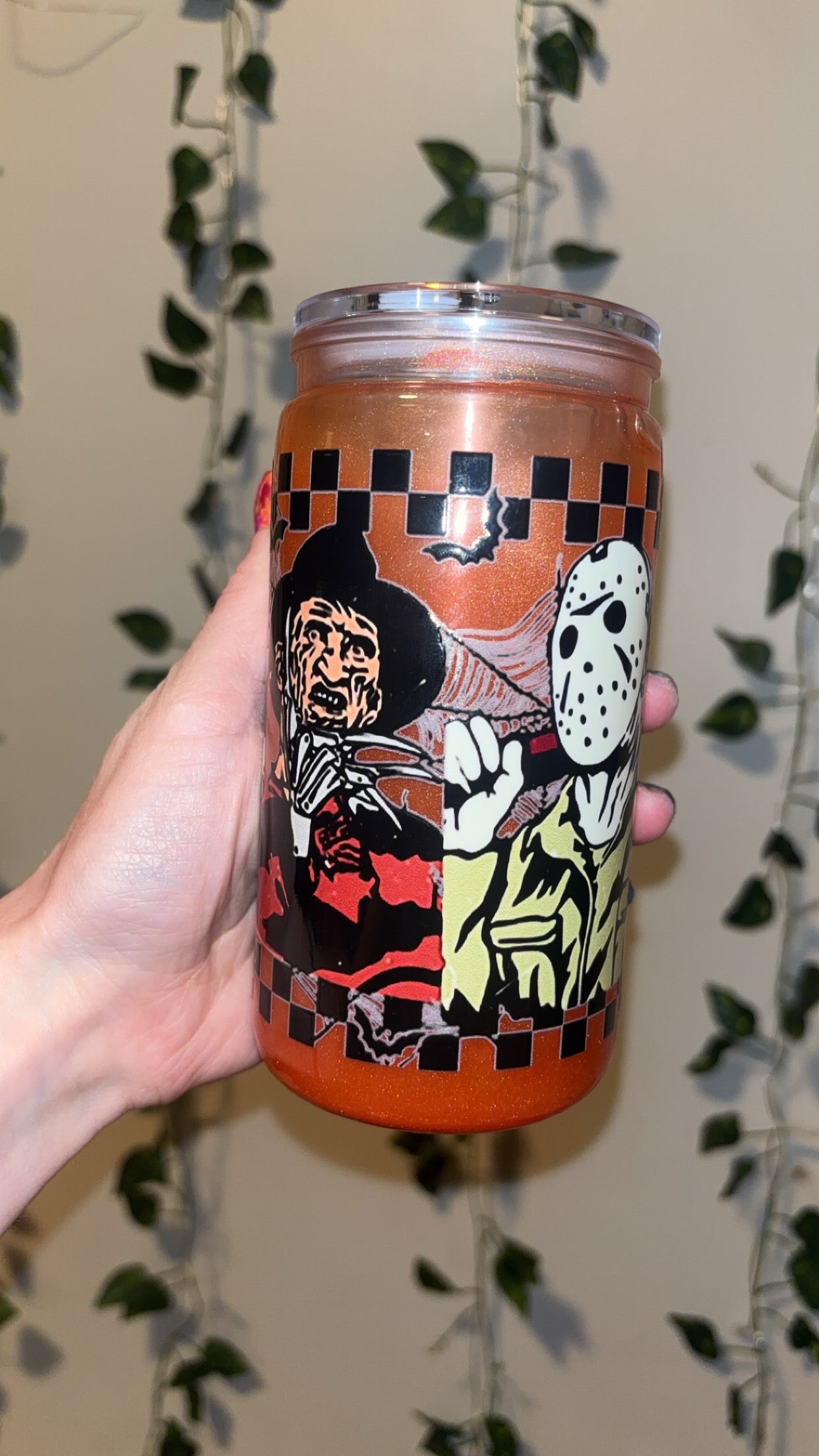 16 oz Orange Horror Cup