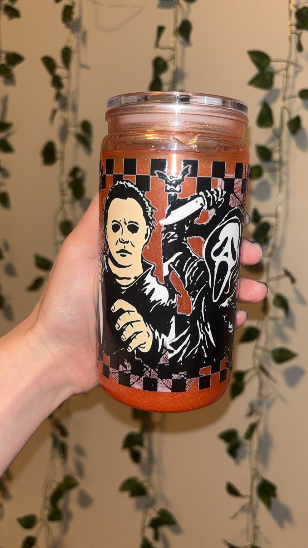 16 oz Orange Horror Cup
