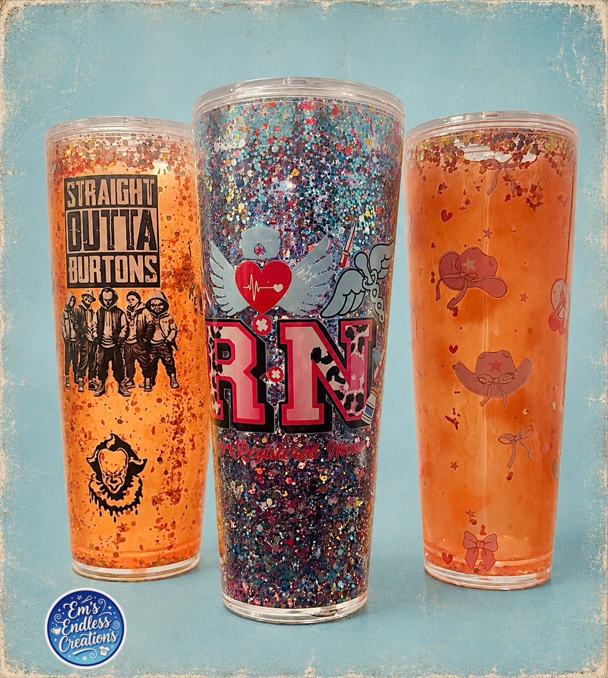 24 oz Snowglobe Tumbler ✨